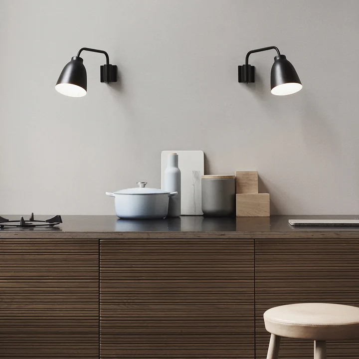 Fritz Hansen - Caravaggio Wandleuchte Read, matt grau