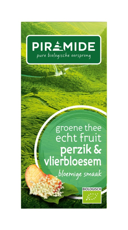 Piramide Groene Thee Perzik Vlierbloesem 20 stuks