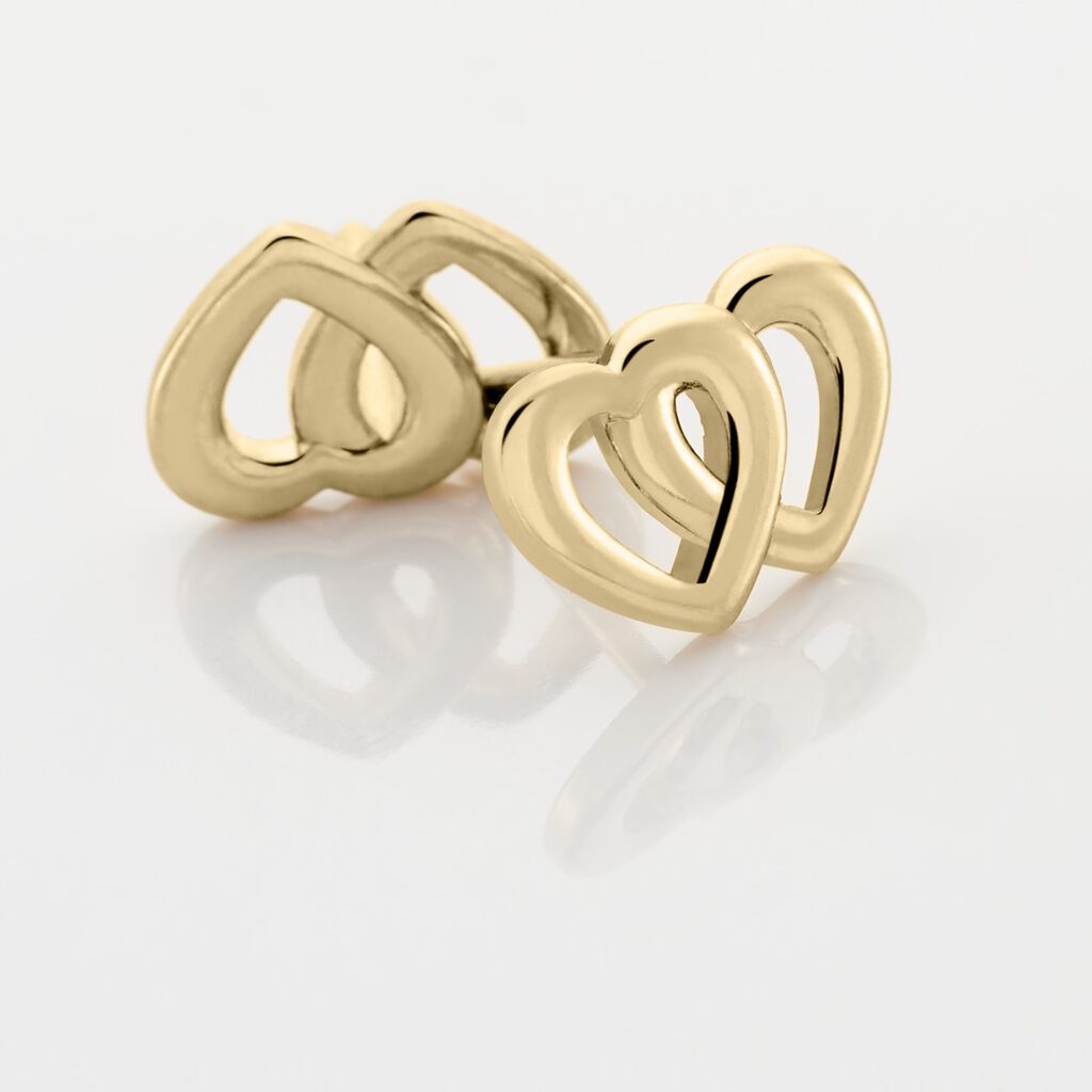 Boucles D'oreilles Puces Marie-laureae Plaque Or Jaune
