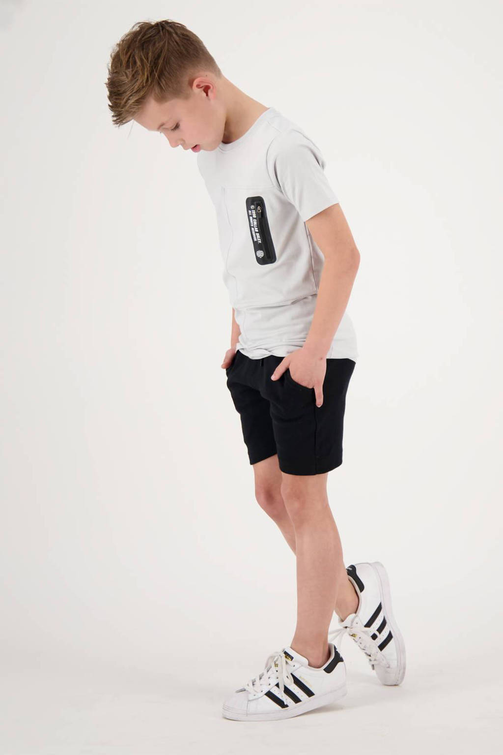 Vingino T-shirt Hernandez met printopdruk lichtgrijs