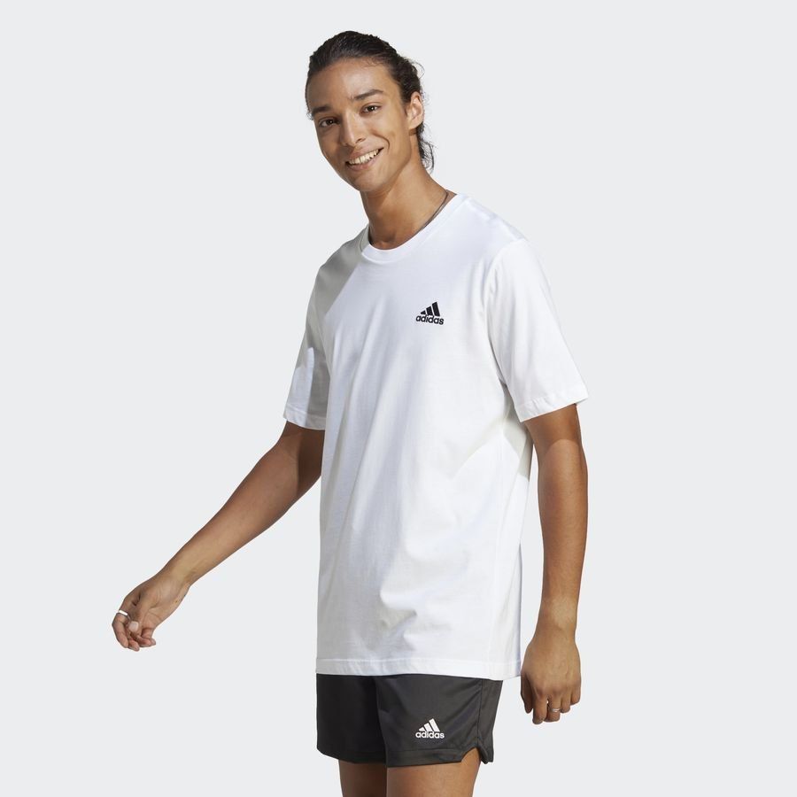 adidas T-Shirt Essentials Small Logo - Blanc/Noir