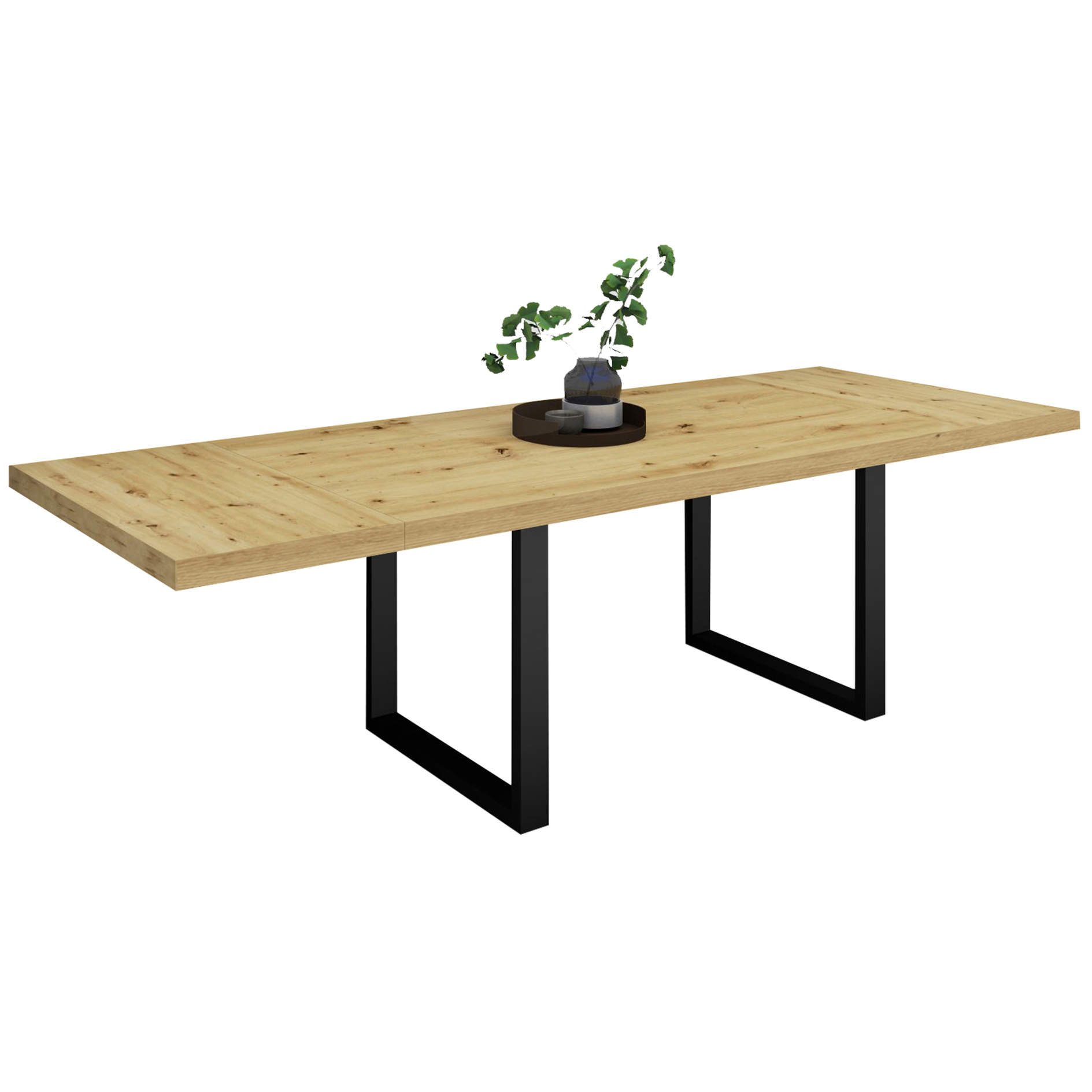 Tisch-Untergestell - schwarz - U-Form - 72 cm hoch