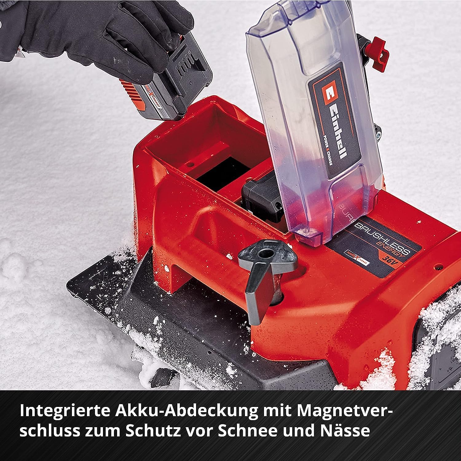 Einhell Akku-Schneefräse GE-ST 36/40 Li E-Solo Power X-Change (Li-Ion, 36 V, Arbeitsbreite 40 cm, max. Schneehöhe 20 cm, Lieferung ohne Akkus & ohne Ladegeräte)