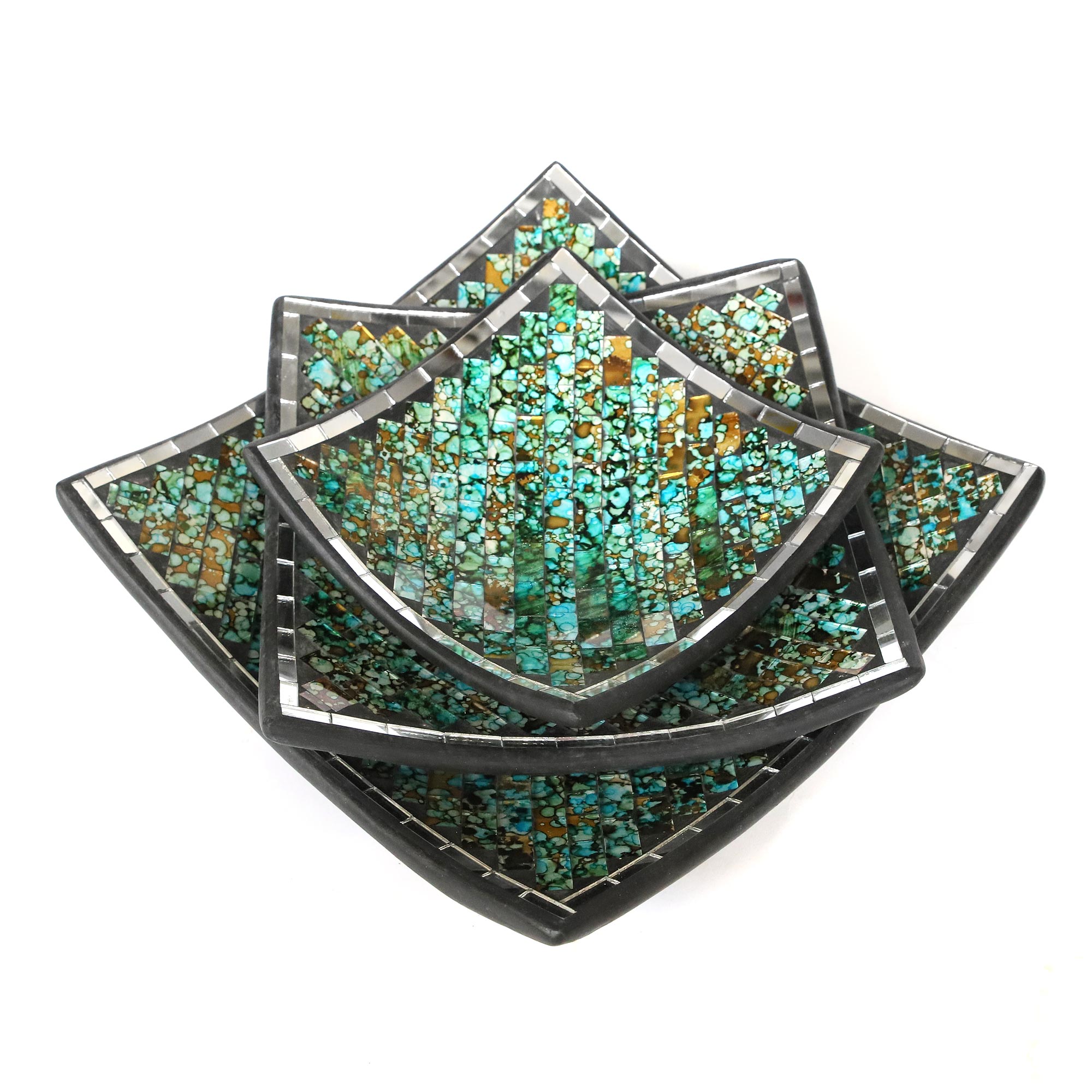 Mosaikteller 'Jade', in 3 Größen von fischer's lagerhaus