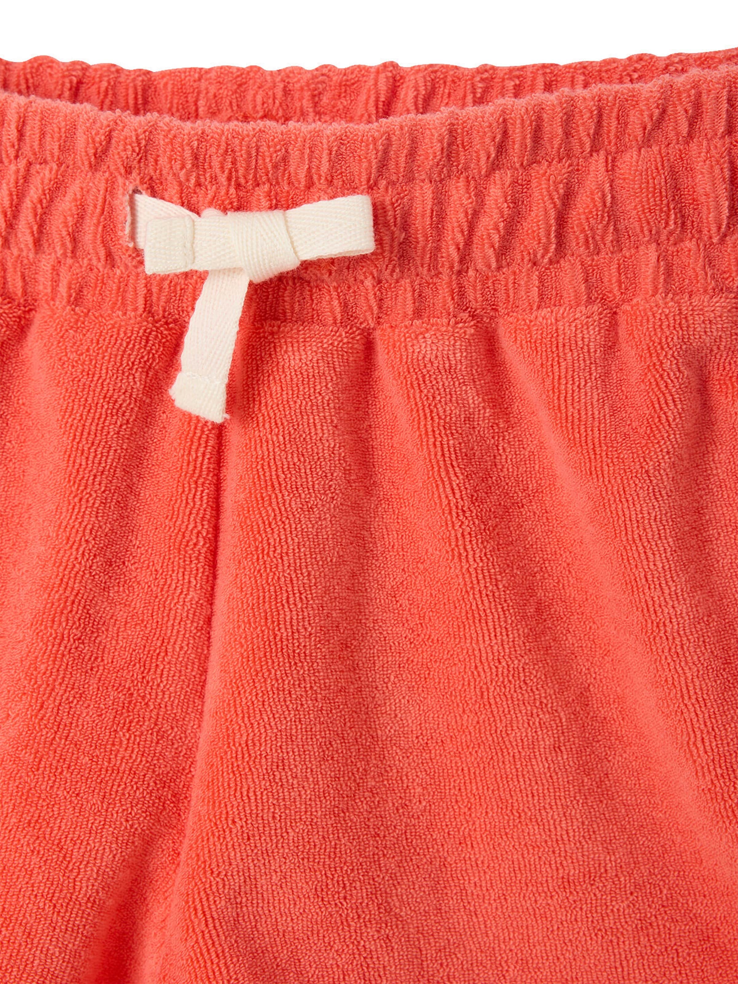 Vertbaudet Mädchen-Set: T-Shirt & Shorts aus Frottee koralle