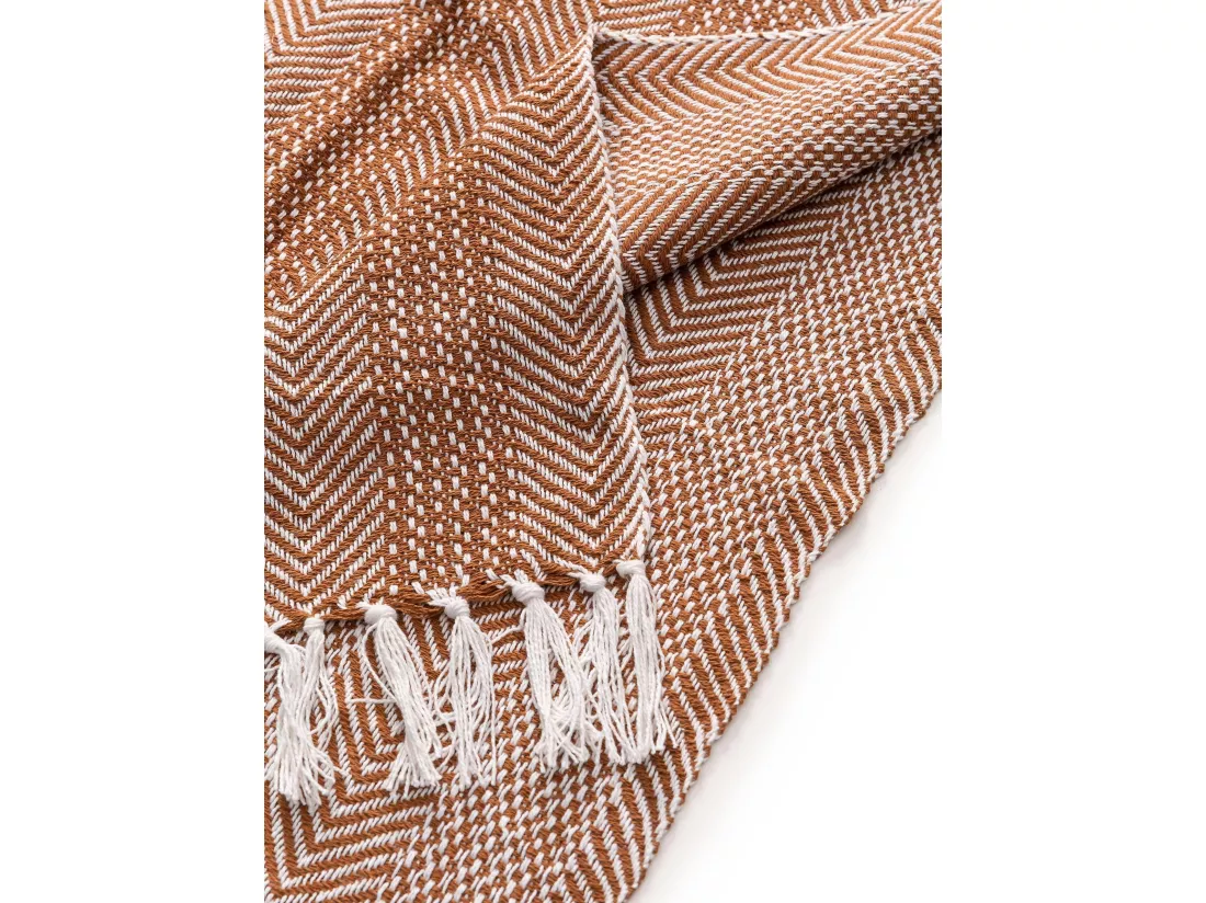 Plaid en coton Alisea Marron 125x150 cm