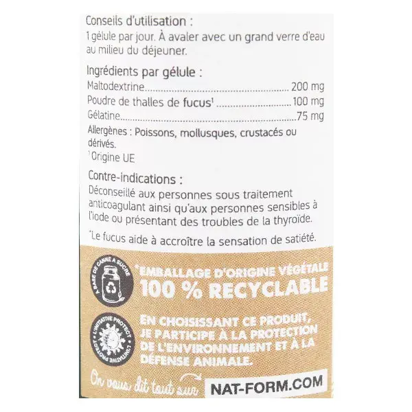 Nat & Form Original Fucus Seaweed 200 cápsulas