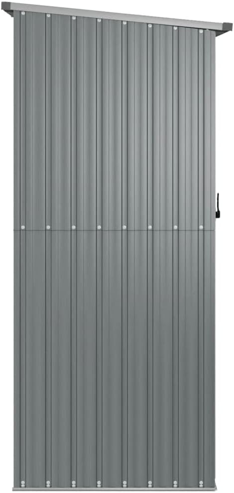 vidaXL Geräteschuppen Gerätehaus Gartenhaus Garten Werkzeug Schuppen Lagerschuppen Geräteschrank Grau 180,5x97x209,5cm Verzinkter Stahl