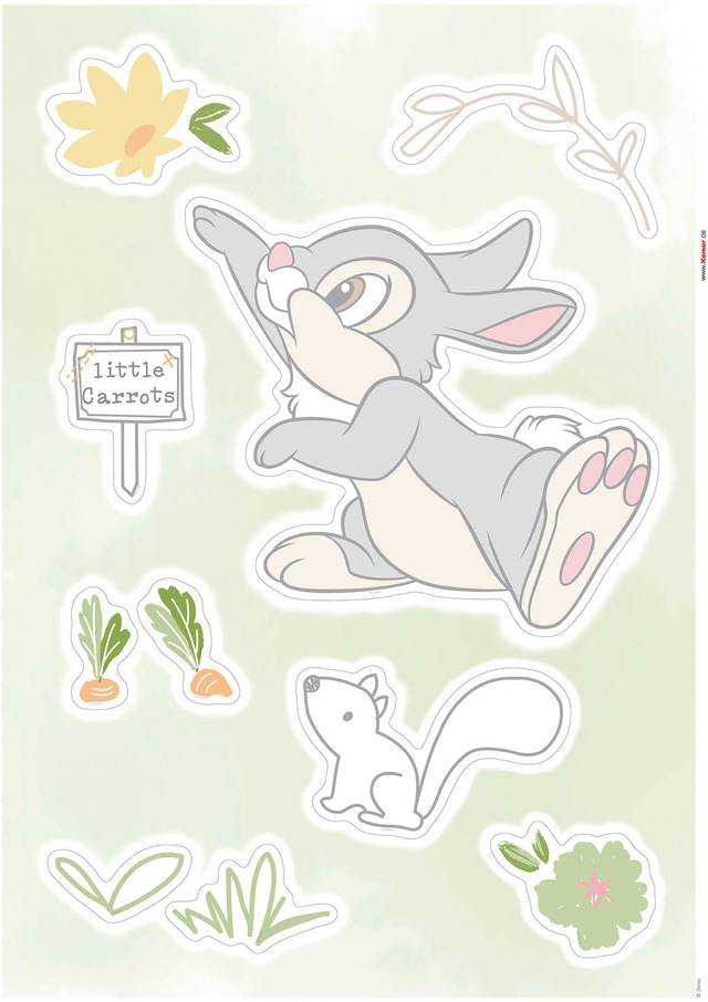 Komar Wandtattoo »Thumper Growing Carrots - Grösse 50 x 70 cm« selbstklebend, Wandsticker, Kinderzimmer