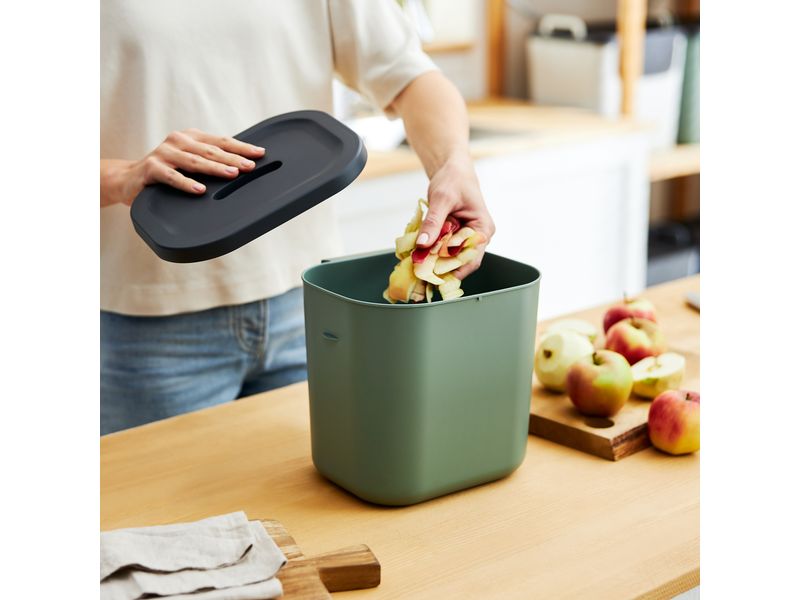 Rotho Recyclingbehälter Jive 99.2 l, Grün/Schwarz/Weiss 5-teiliges Recycling-Müllsystem