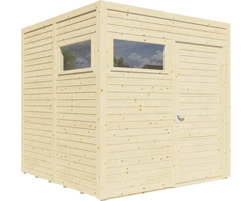 Cubo 2 tuinhuis met vloer, 226 x 240 cm, naturel