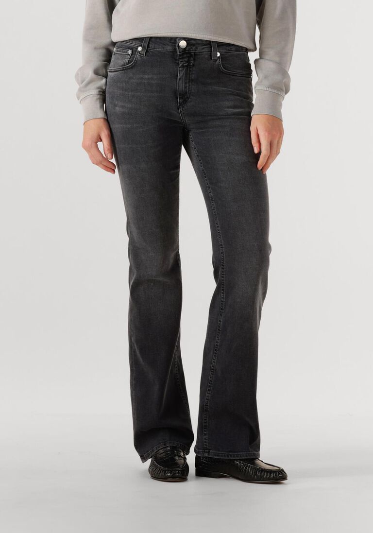 donkergrijze closed flared jeans jovanna