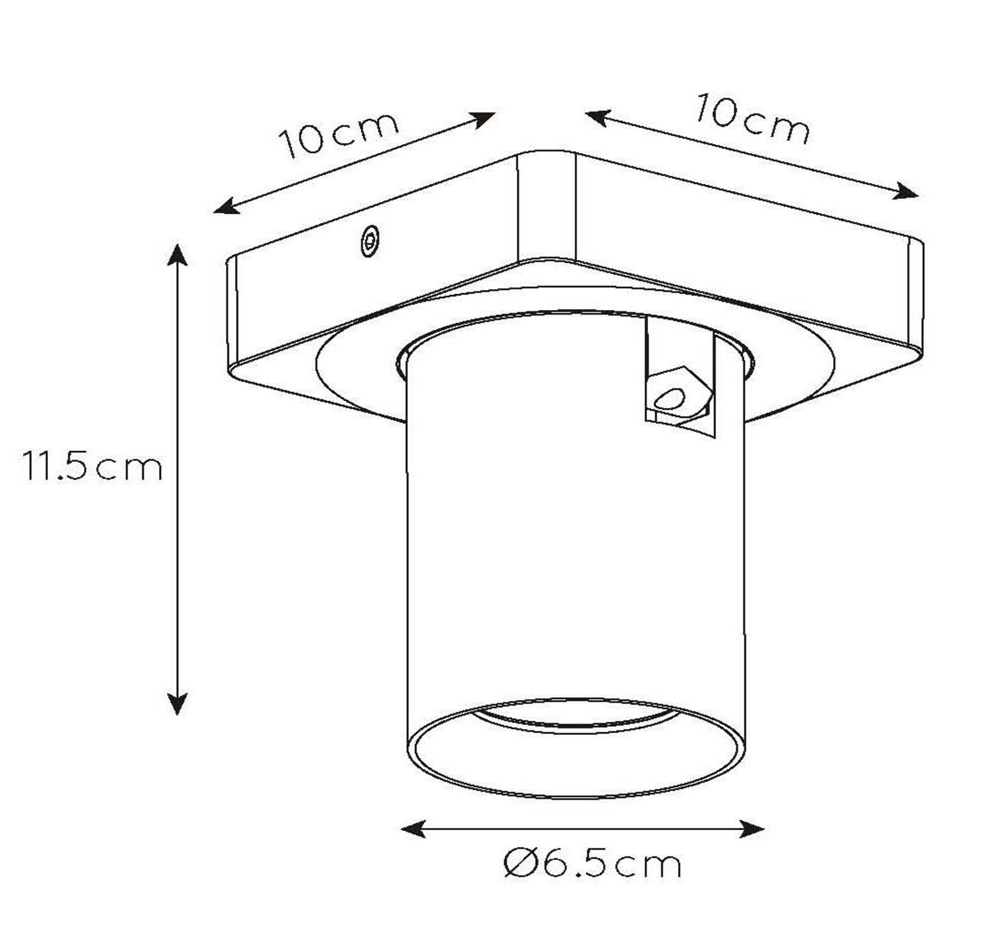Lucide Nigel plafondlamp 1x 5W wit