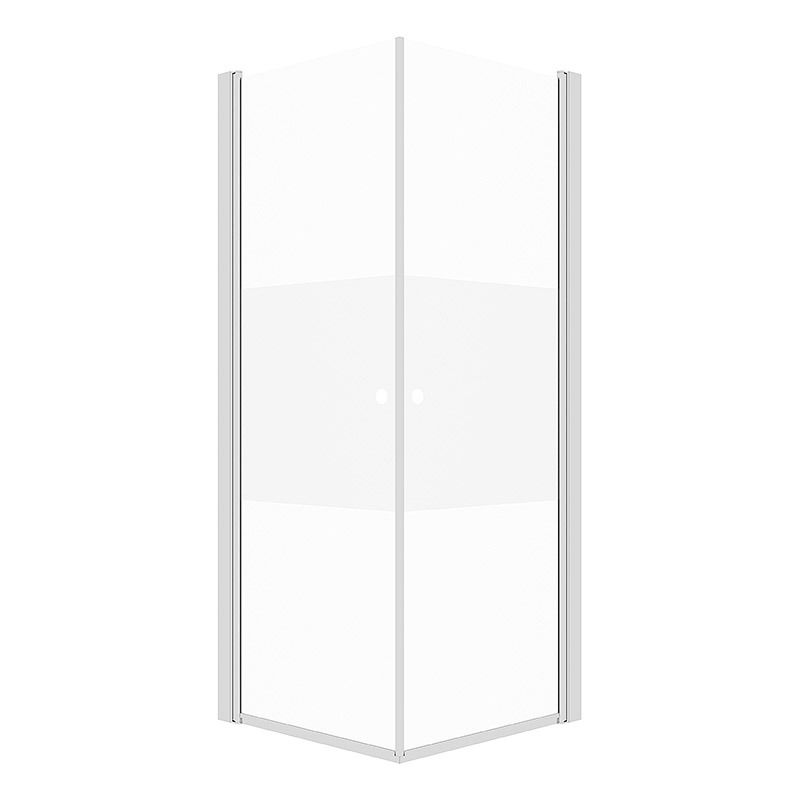 DUSJHJØRNE CAMARGUE VAL RETT KROM/DELVIS FROSTET GLASS