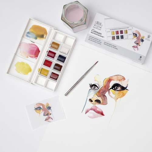 WINSOR & NEWTON Cotman™ Themen-Sets mit 8 halben Näpfchen