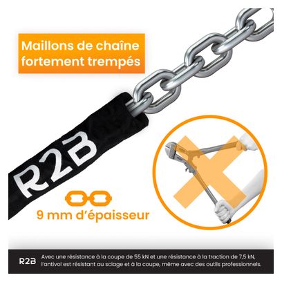 Cadenas pour vélos électriques et vélos - Cadenas pour vélo avec deux clés