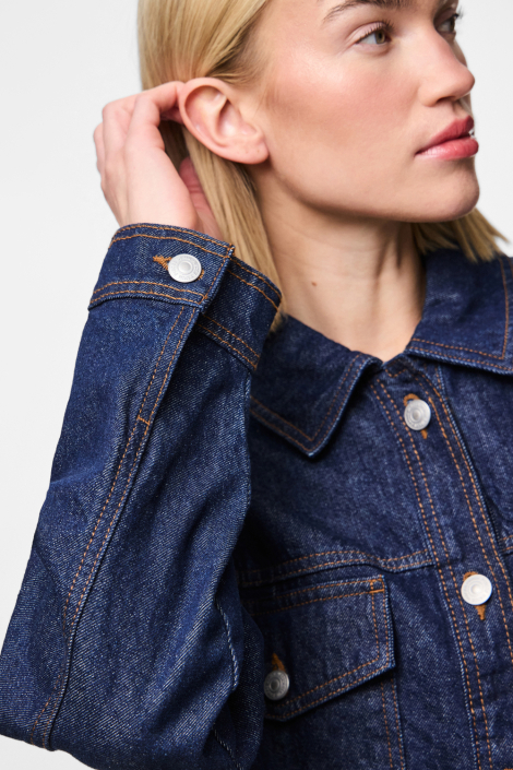 Pieces blauwe dames jas