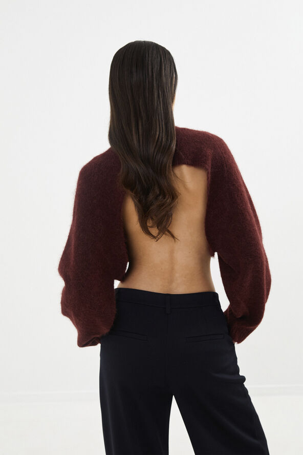 Rabens Saloner Fluffy arm warmer - Adora Burgundy