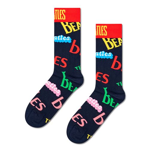 Happy Socks Beatles In The Name Of Strømper, Navy, 41-46