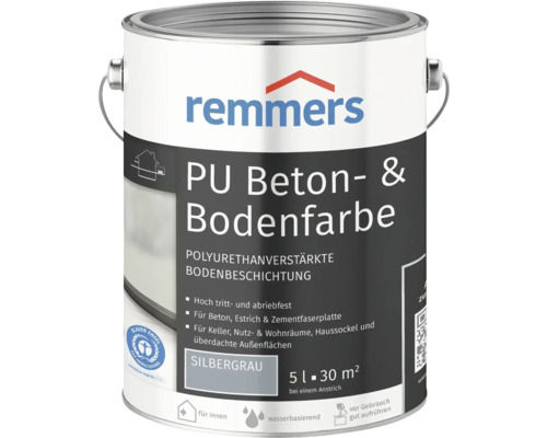 Remmers PU beton- en vloerverf, zilvergrijs, 5 L