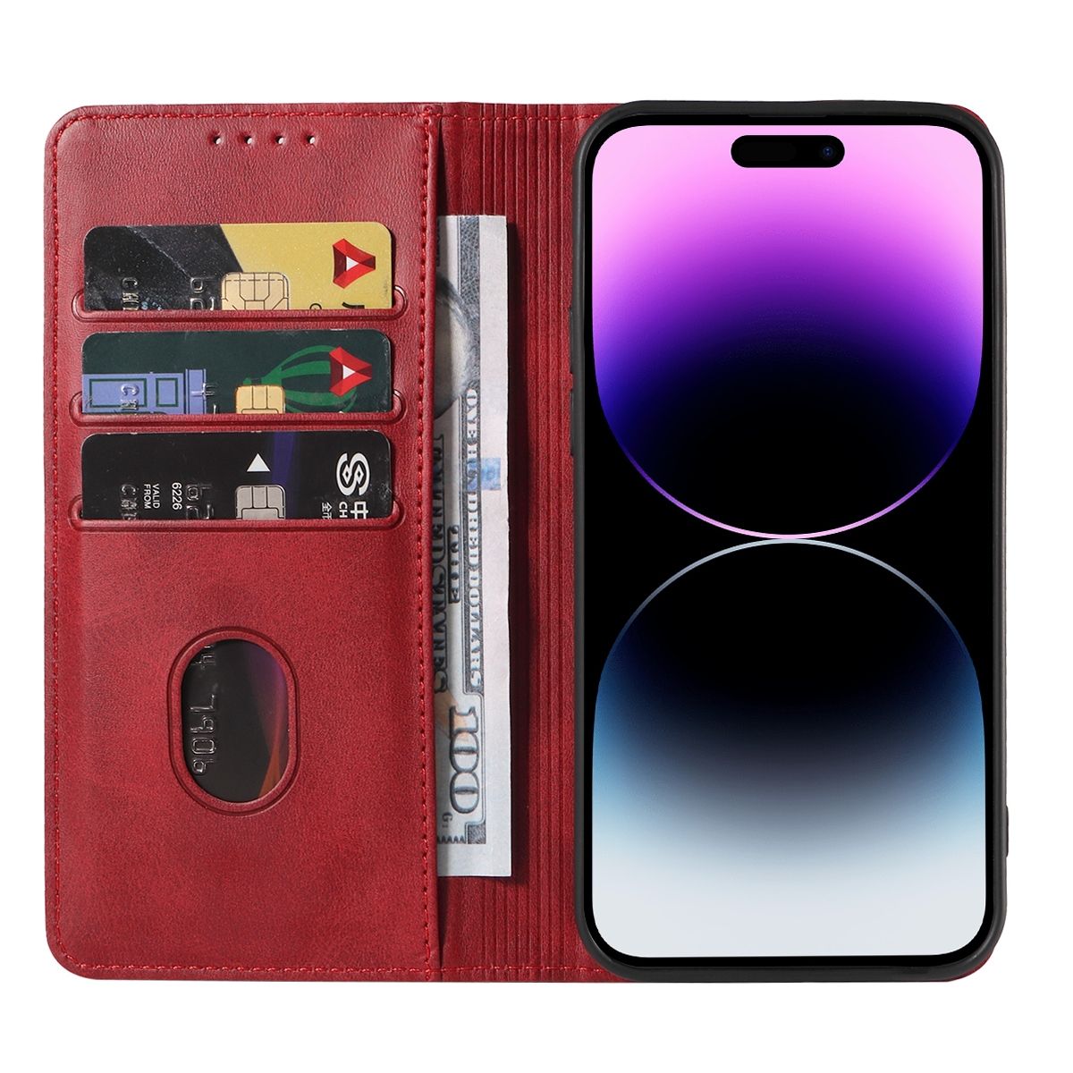 Hülle für Apple iPhone 15 Pro Max Schutz Handy Case Cover Tasche Wallet Etuis