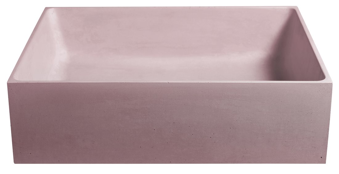 Sapho Formigo betonnen wastafel 47.5x36.5cm roze