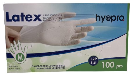 dnl Handschoenen Latex Poedervrij M100 stuks