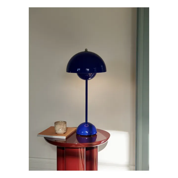 & Tradition Lampe à poser Flowerpot VP3, Verner Panton, 1969 | Bleu