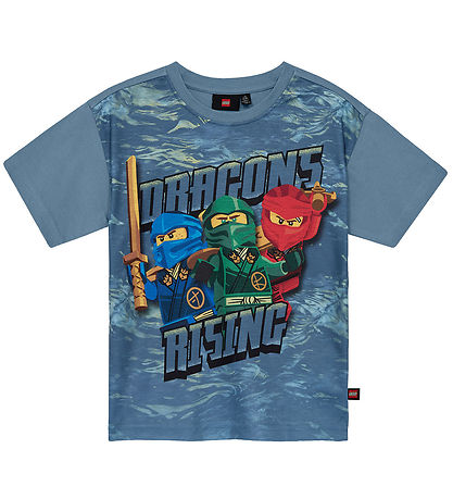 LEGO® Ninjago T-Shirt - LwTaffy 302 - Mattblau m. Print