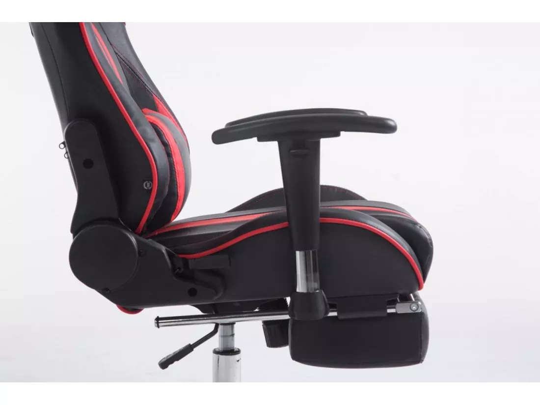 Chaise de bureau - Similicuir - Noir / Rouge - Limit