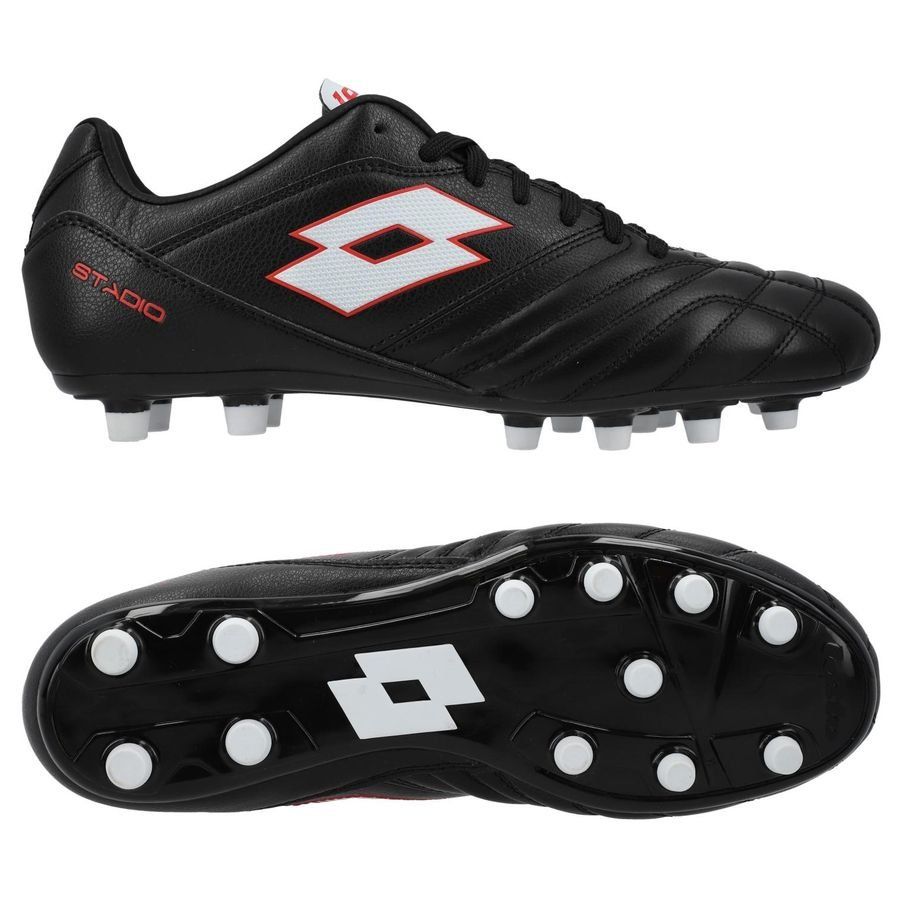 Lotto Stadio 300 III FG - Noir/Blanc/Rouge
