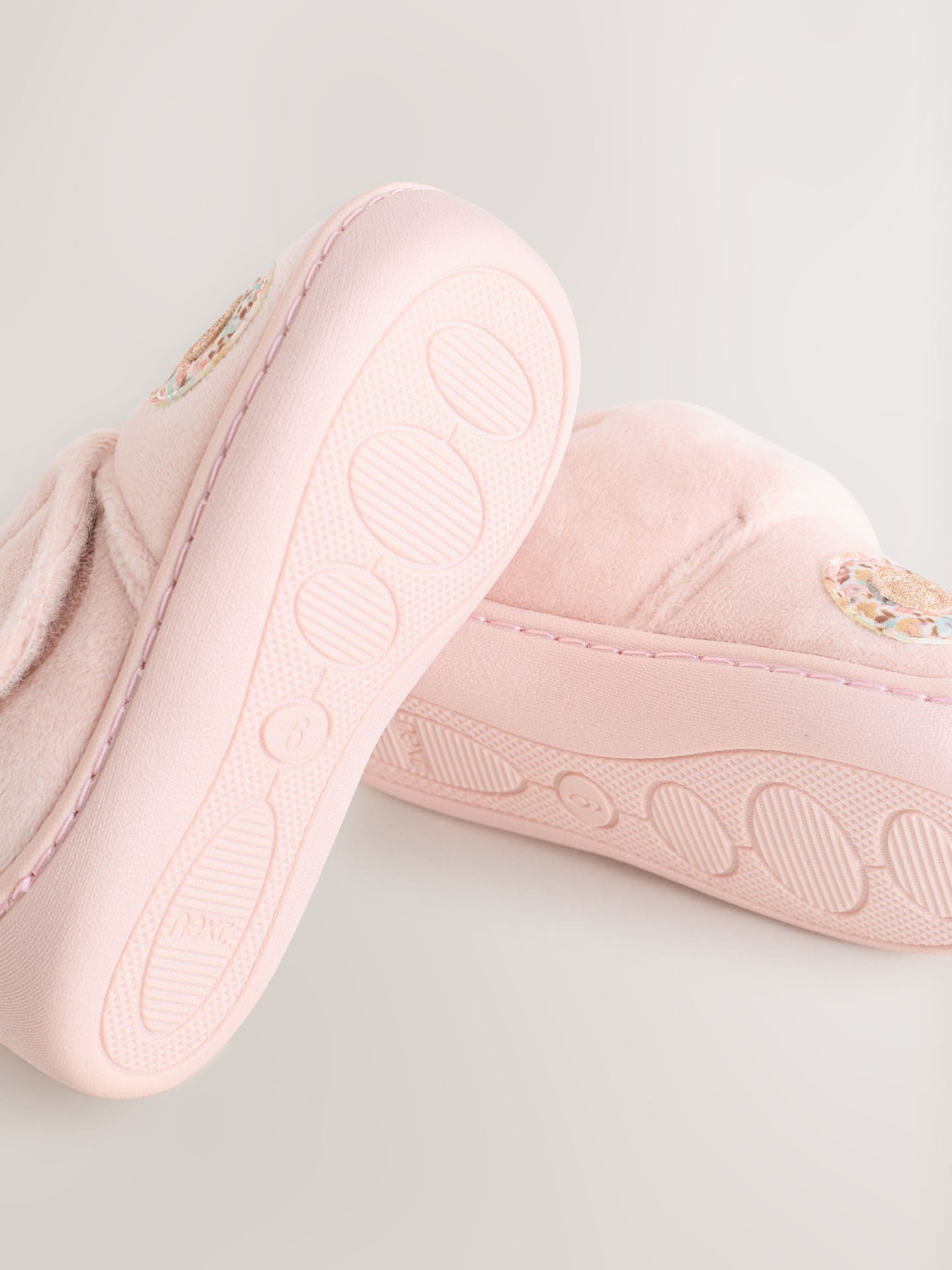 Roze vlinders - Pantoffels met antislip-zool