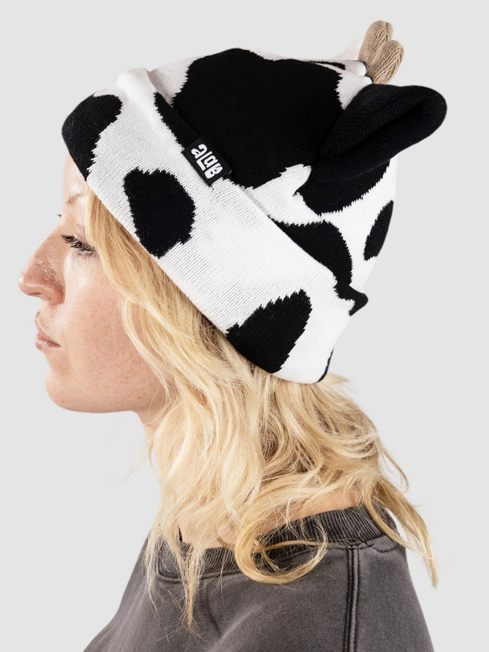 A.LAB Cow Beanie white
