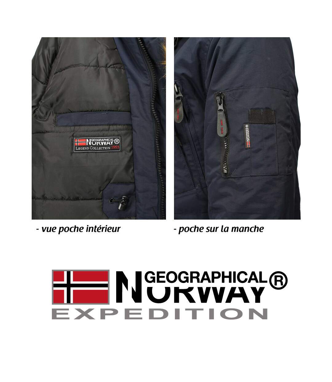 Parka homme Geographical Norway Parka GN Bottle bleu marine