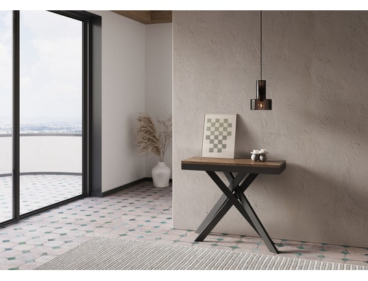 ITYHOME - Console extensible krack evo 90x40/300cm noyer