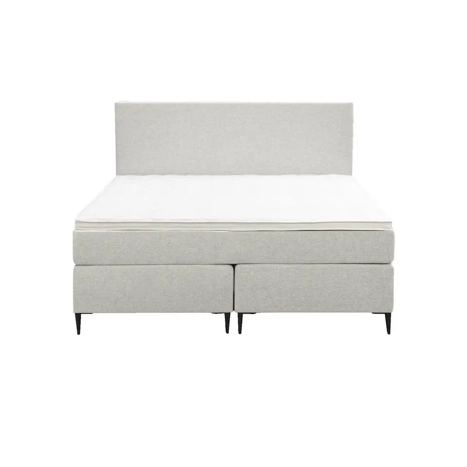Boxspring Liv egaal - ecru - 140x200 cm - slanke poot