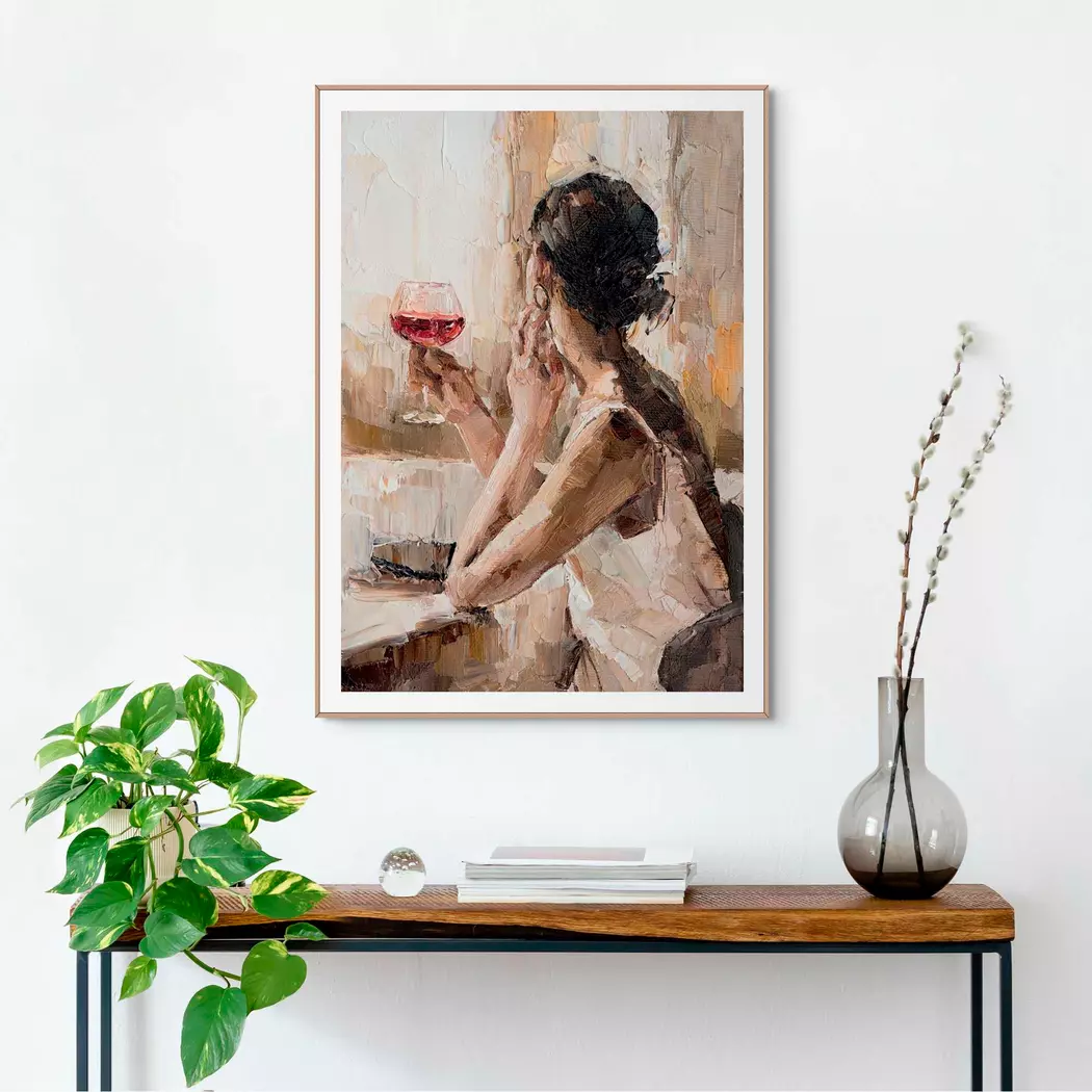 Wandbild 50 x 70 cm Drinking Wine