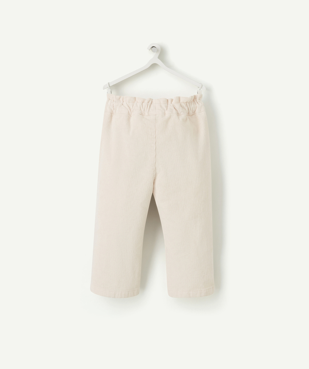 PANTALON LARGE BÉBÉ FILLE EN VELOURS CÔTELÉ ROSE PÂLE