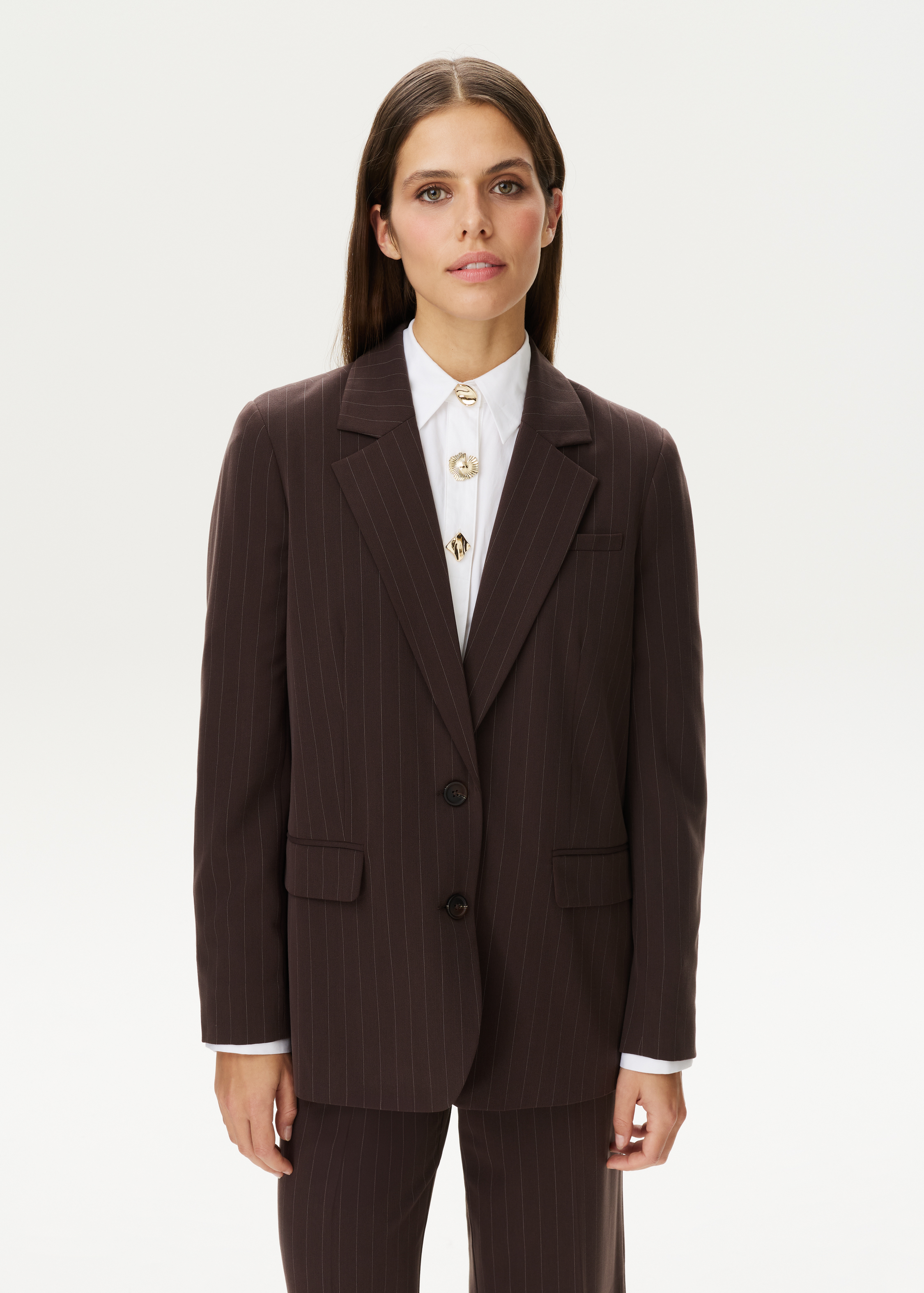 Blazer van twill kwaliteit
