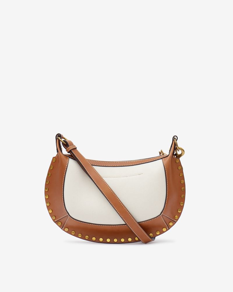 SAC PORTÉ ÉPAULE EN CUIR ET COTON OSKAN MOON