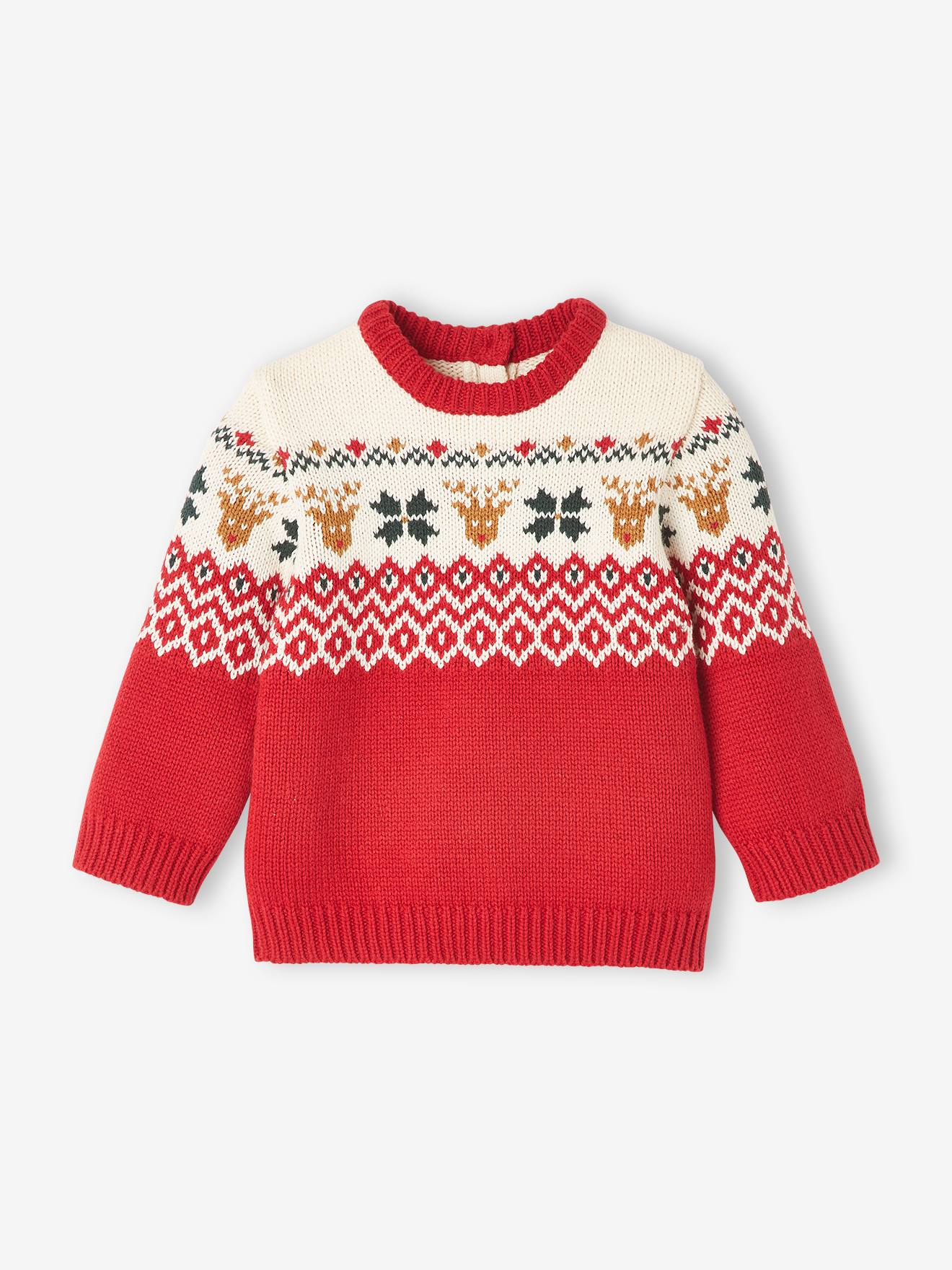 Suéter natalino para bebê, coleção cápsula, família, vermelho