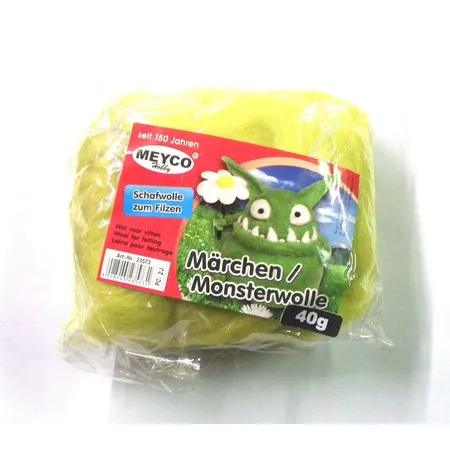 Meyco Märchenwolle zum Filzen, gelb, 40g