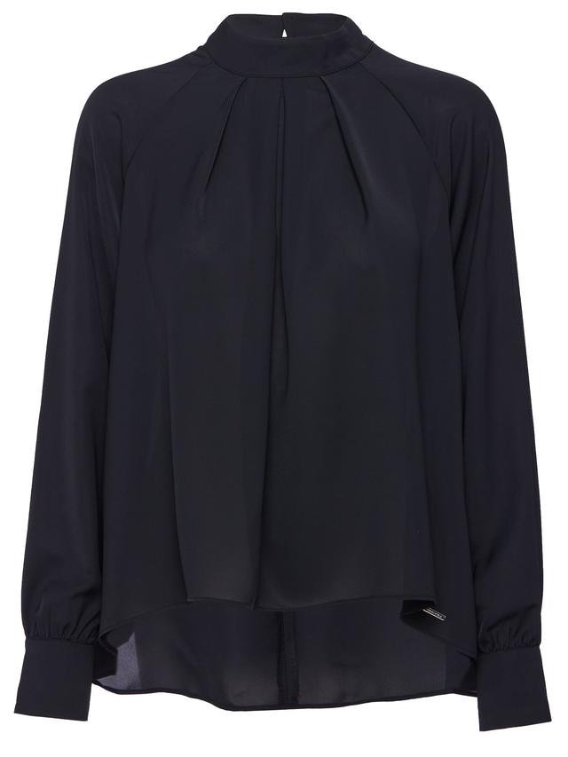 Bluse mit Stehkragen