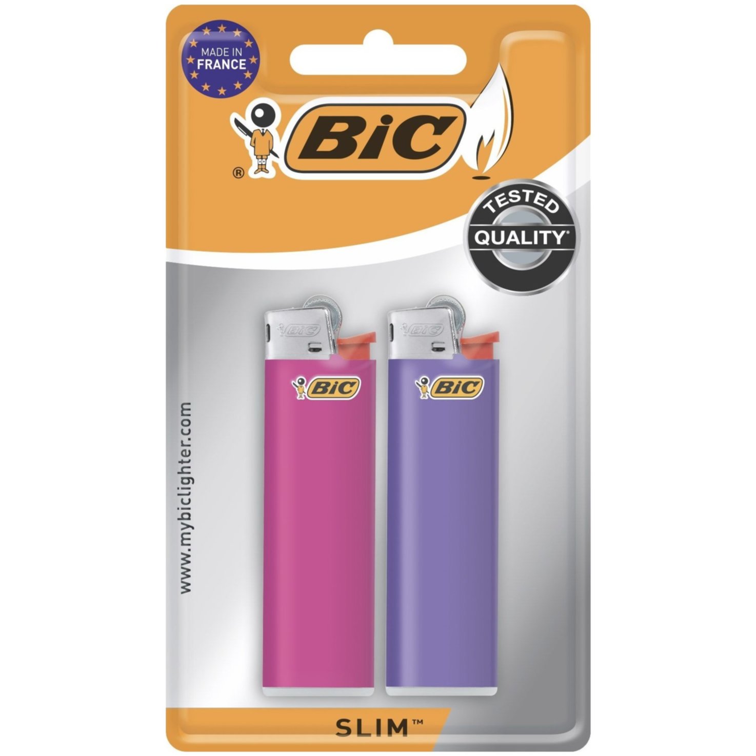 Bic Feuerzeug Slim 2 Stück
