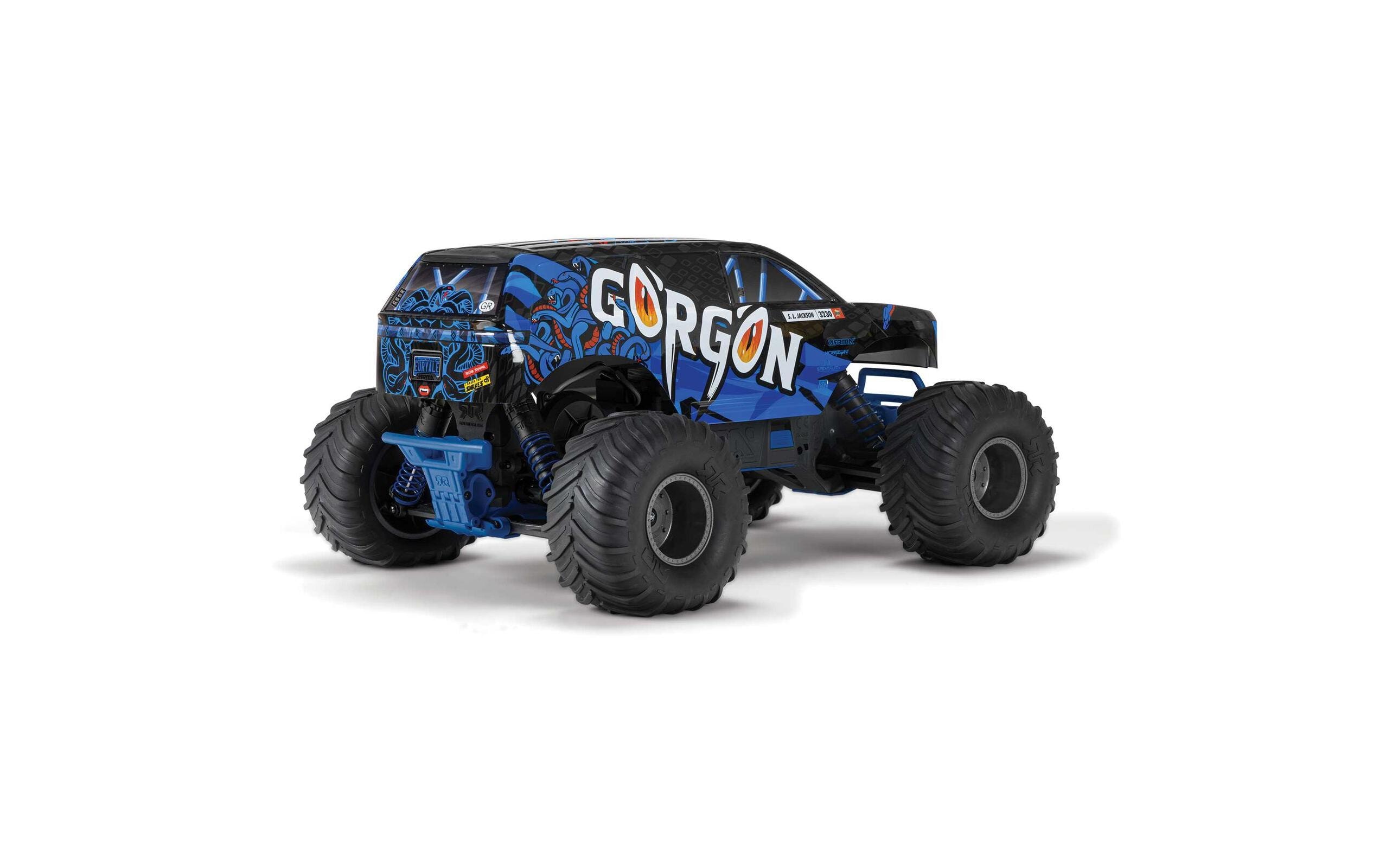 Monster Truck Gorgon MEGA 550 RWD Blau, ARTR, 1:10<br>2WD Monstertruck mit Heckantrieb