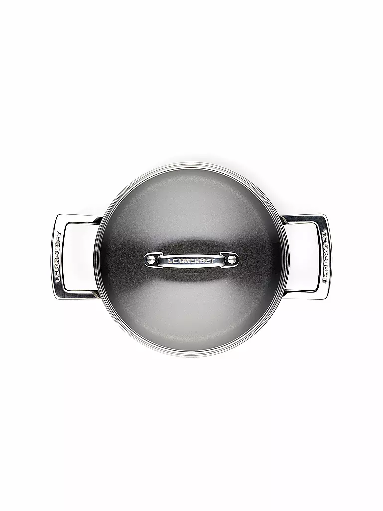LE CREUSET Aluminium-Antihaft Fleischtopf mit Deckel 20cm/3,8l Schwarz schwarz