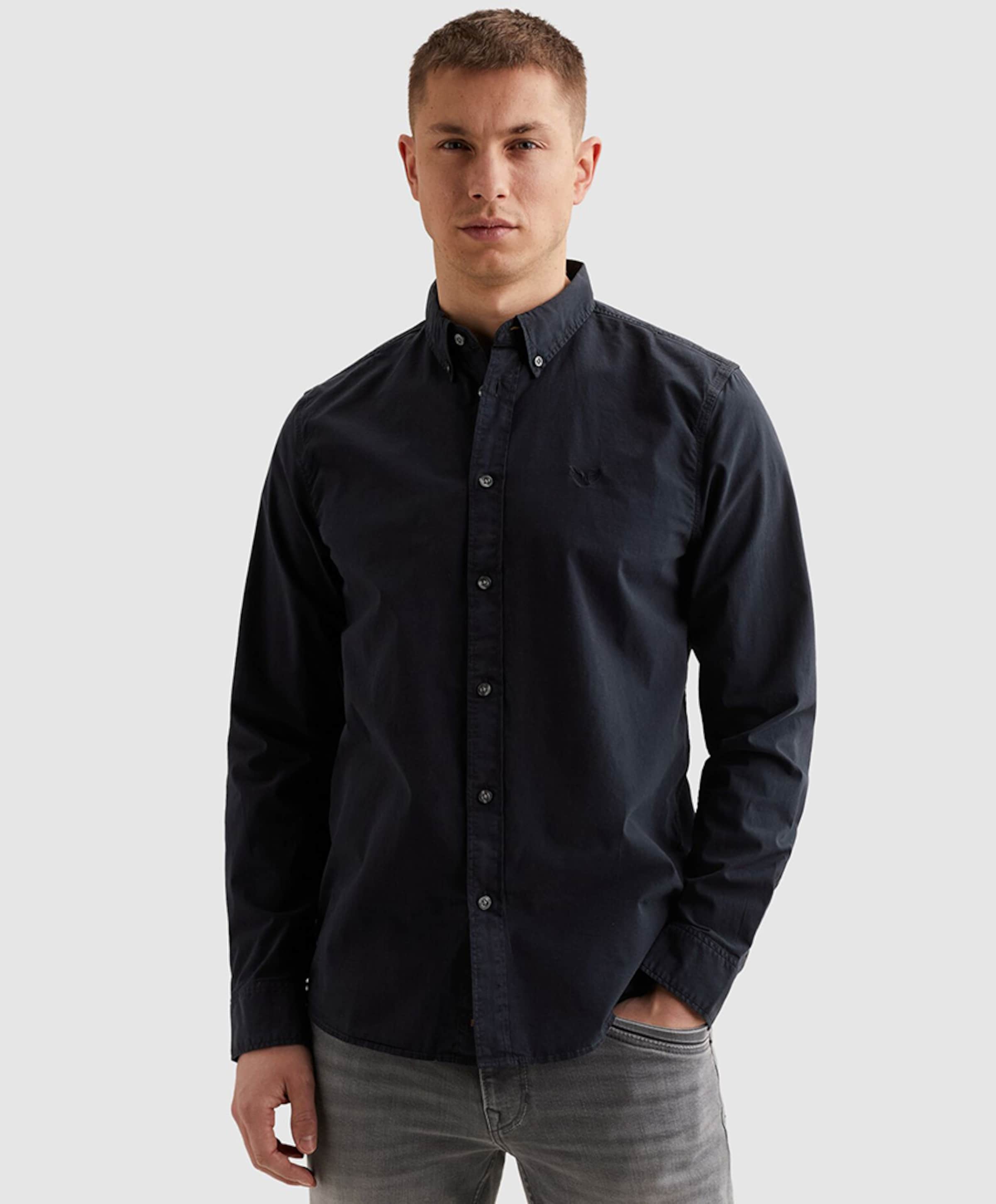 PME Legend Heren overhemd lange mouw blauw