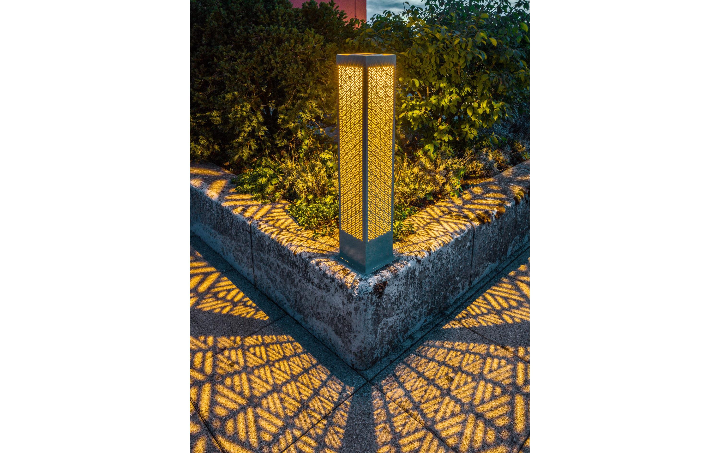 Windlicht Solar Antic Pillar Sofia, 78 cm, AquaSolarleuchte zum Aufstellen