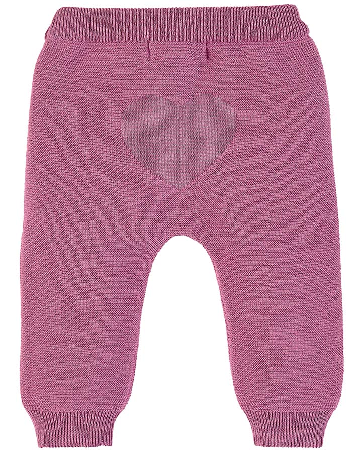Strick-Hose HERZ in helllila
