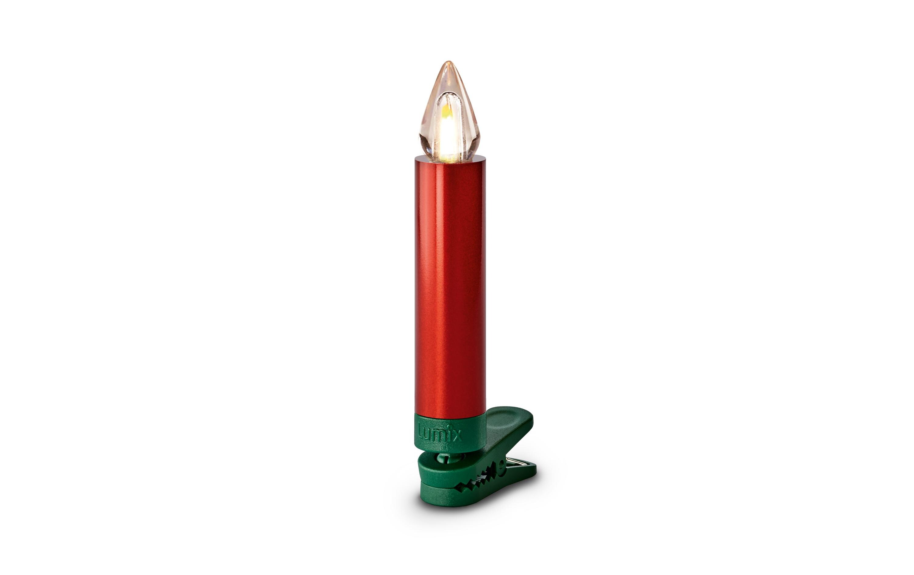 LED Baumkerze SuperLight Flame, Rot, 6er-SetErweiterungsset LED Christbaumkerze
